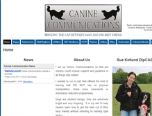 Tablet Screenshot of caninecommunications.info
